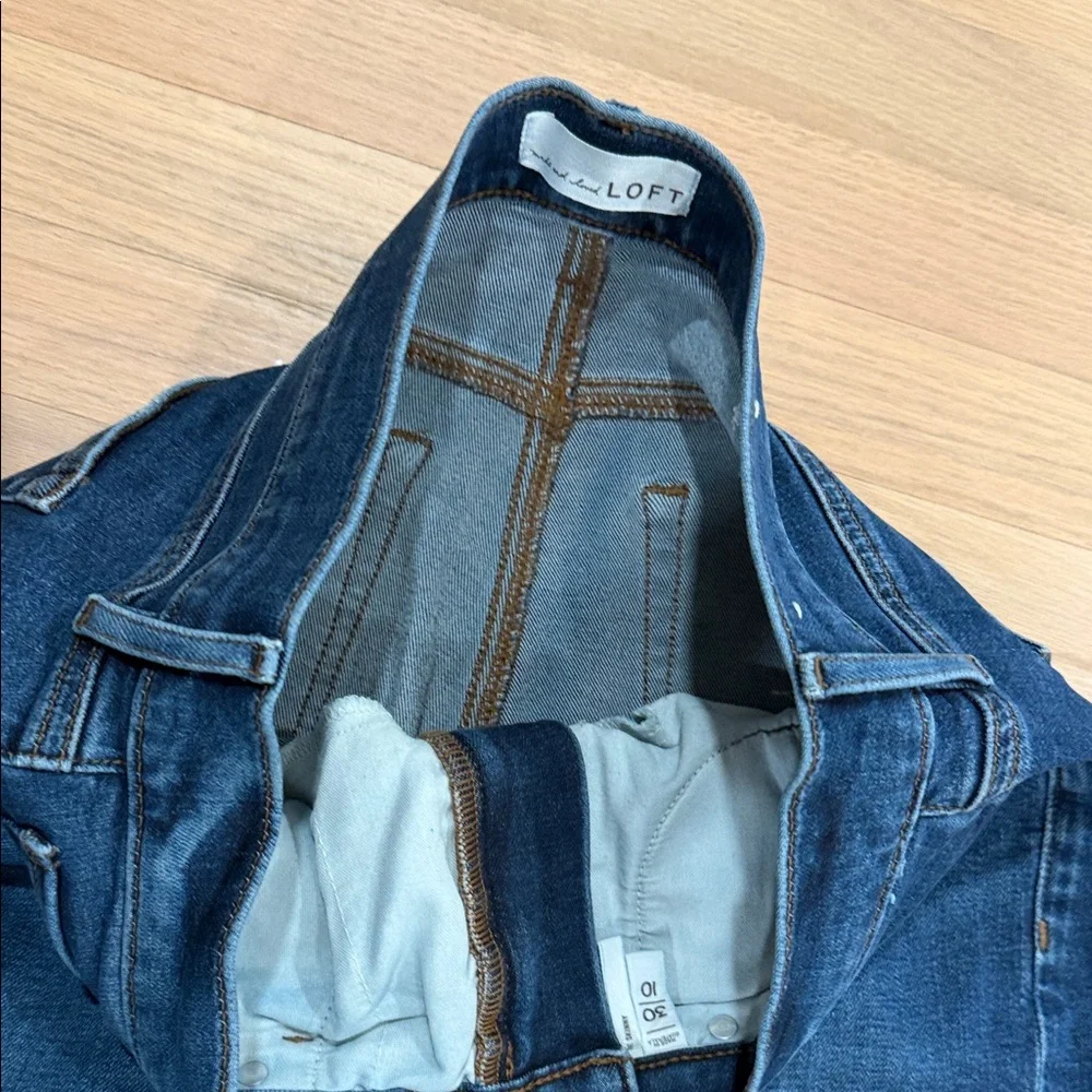 LOFT Dark Blue Skinny Jeans - Picture 2 of 4